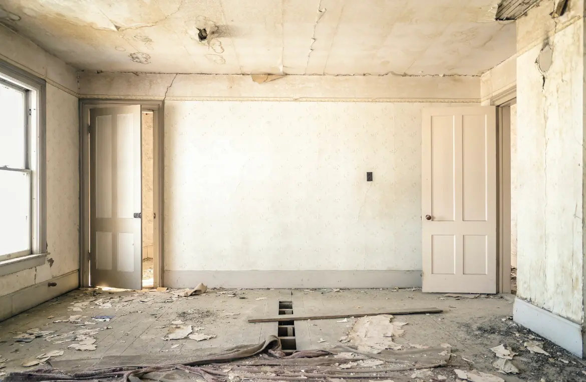 Waste disposal crew managing a cleanout project in Orange